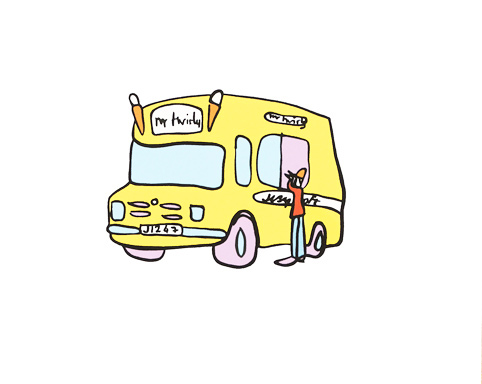 Mr. Twirly with Customer by Matt Falle